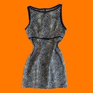 90's vintage leopard print bodycon mini dress Size 10 california concepts